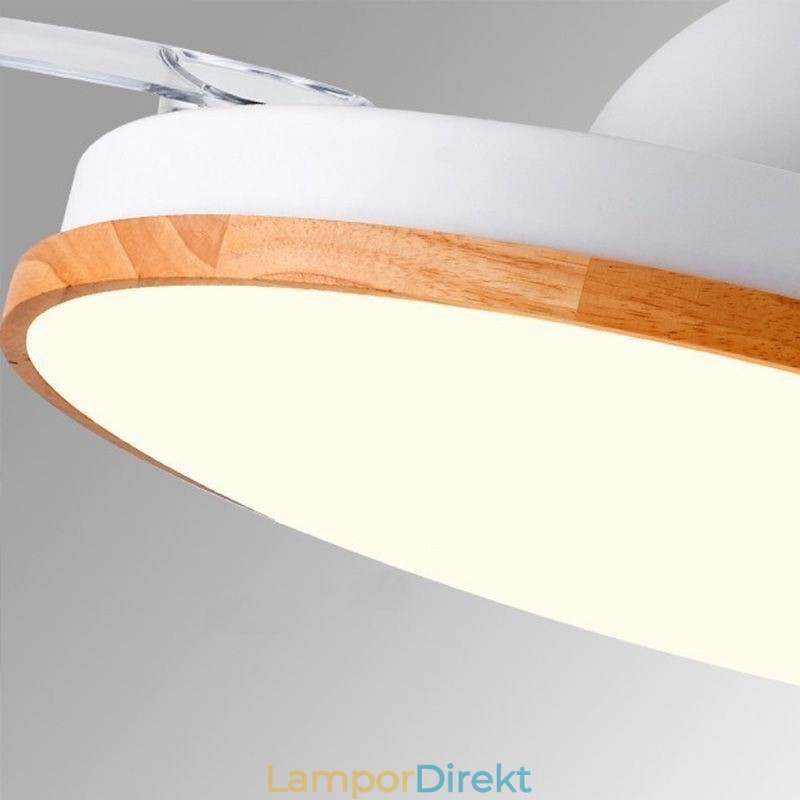 Modern Inverter Takfläkt Ljus Fjärrkontroll Taklampa Tricolor Dimming