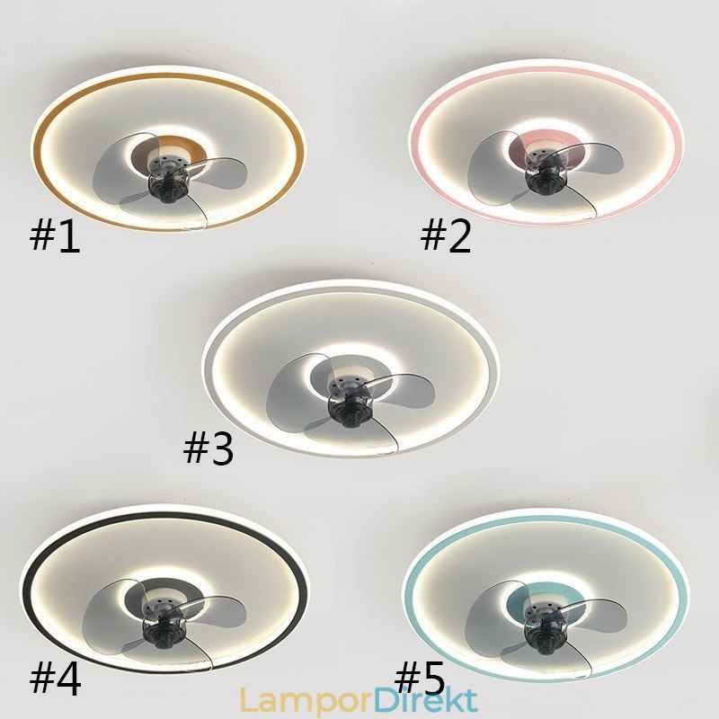 Macaron Takfläkt Ljus Fjärrkontroll Dekor Ventilator