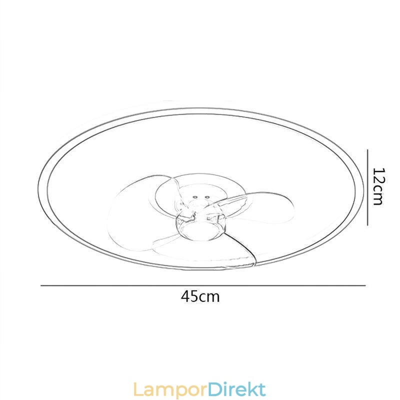 Macaron Takfläkt Ljus Fjärrkontroll Dekor Ventilator