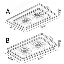 Modern Infälld Takfläkt Med Belysningsfjärrkontroll