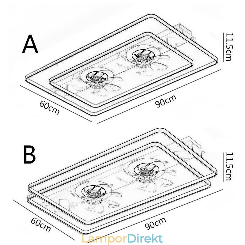Modern Infälld Takfläkt Med Belysningsfjärrkontroll