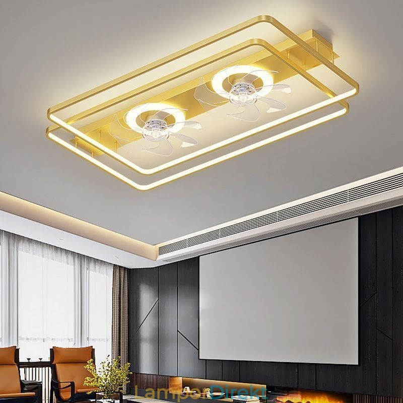 Modern Infälld Takfläkt Med Belysningsfjärrkontroll