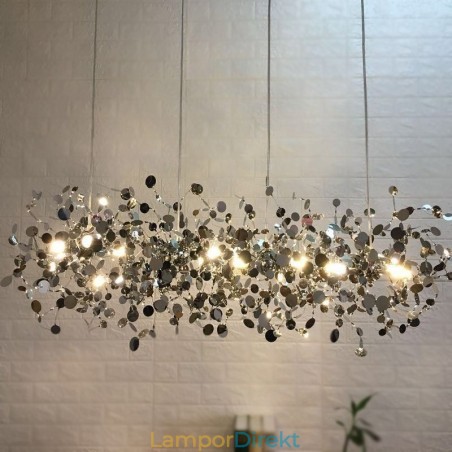 Modern Minimalistisk Ljuskrona I Rostfritt Stål Modern Minimalistisk Ljuskrona I Rostfritt Stål