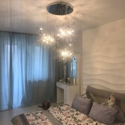 Paljett Ljuskrona Rostfritt Stål Hängande Belysning Matsal