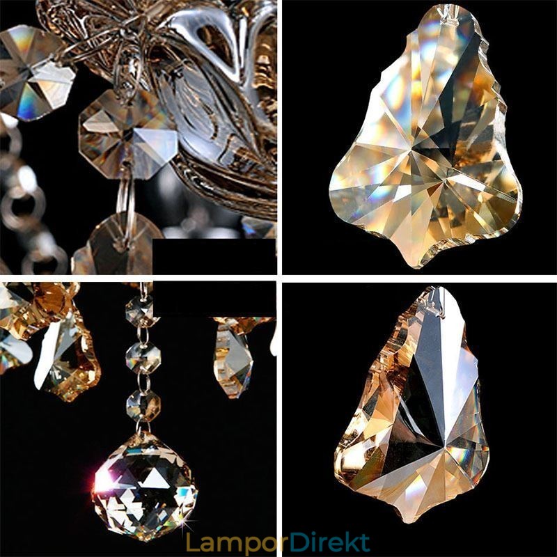 Europeisk Kristallkrona Med 30 Lampor Dekoration Takljus