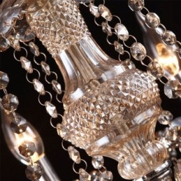 Cognac Kristallkrona Taklampa Med 35 Lampor