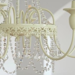 Nordic Crystal Chandelier Paint Craft Cream Taklampa