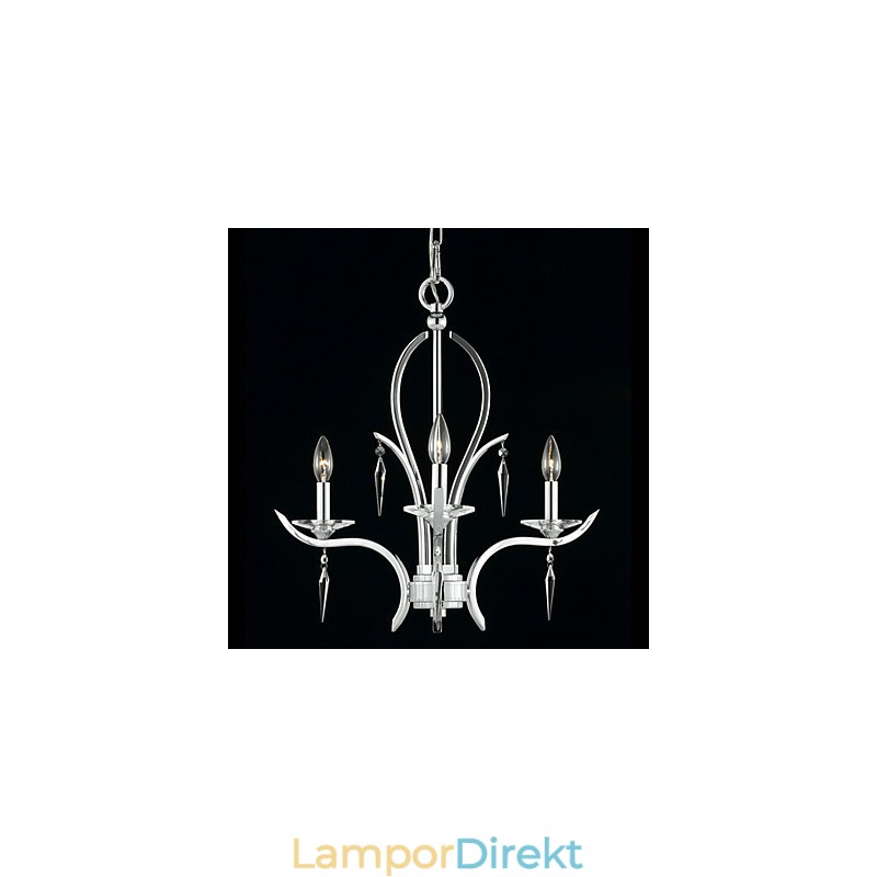 Elegant Kristallkrona Med 3 Lampor I Ljusglödlampa