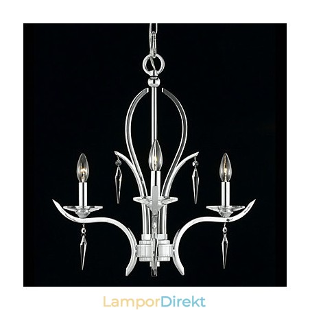 Elegant Kristallkrona Med 3 Lampor I Ljusglödlampa Elegant Kristallkrona Med 3 Lampor I Ljusglödlampa