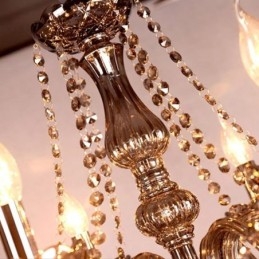 Stor Europeisk Kristallkrona Elegant Taklampa