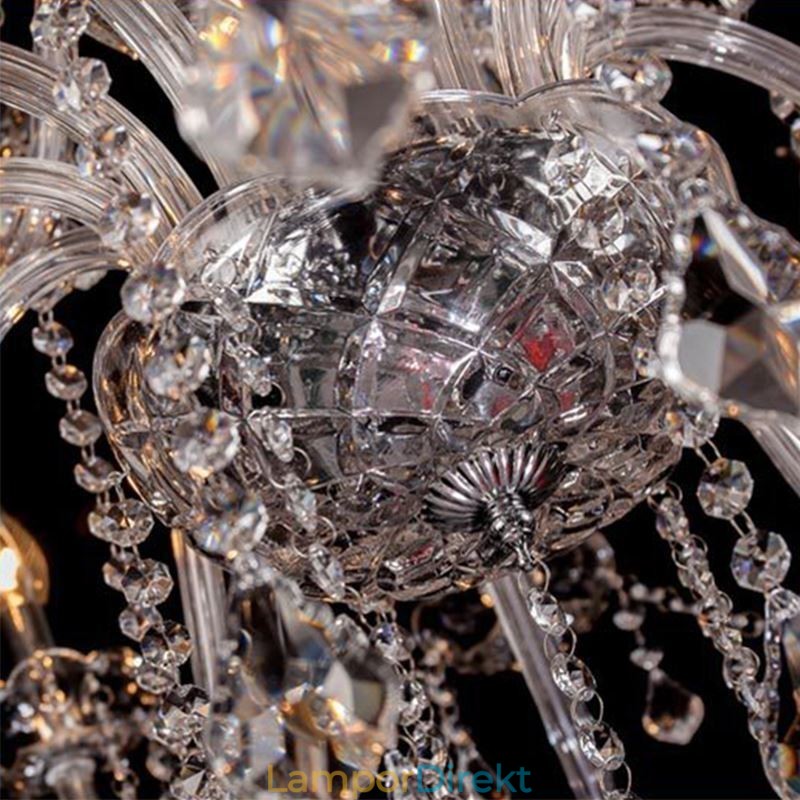 Europeisk Kristallkrona Transparent Pendel Light