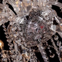 Stor Europeisk Kristallkrona Transparent Taklampa