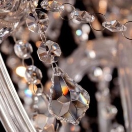 Stor Europeisk Kristallkrona Transparent Taklampa