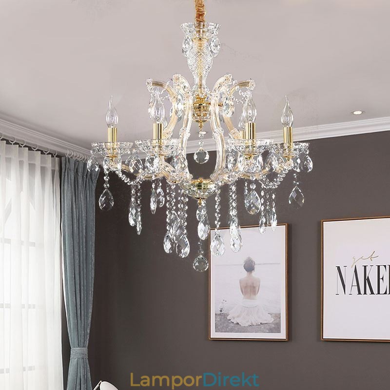 Elegant Kristallkrona Europeisk Taklampa