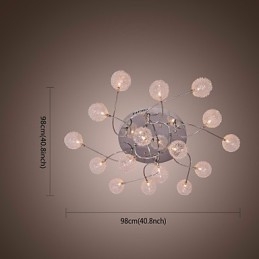 G4 Iron Flush Mount Light Med Aluminiumskärmar