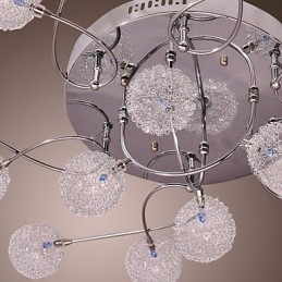 G4 Iron Flush Mount Light Med Aluminiumskärmar