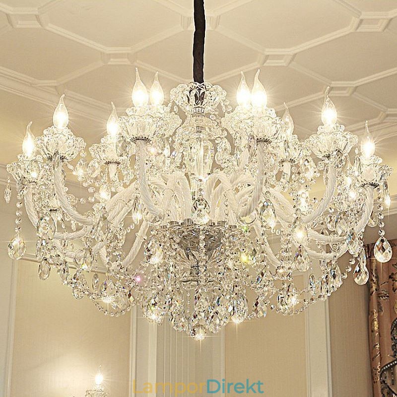 Lyxig Kristallkrona Europeisk Elegant Taklampa