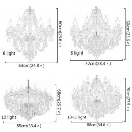 Lyxig Kristallkrona Europeisk Elegant Taklampa