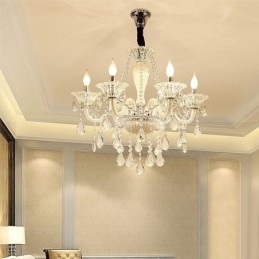 Europeisk Kristallkrona Elegant Taklampa