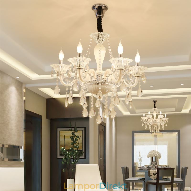 Europeisk Kristallkrona Elegant Taklampa