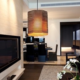 Pendellampa 1 Ljus Modernt Tygmaterial