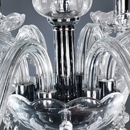 Elegant Kristallkrona Med 6 Lampor