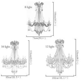 Europeisk Kristallkrona Elegant Taklampa