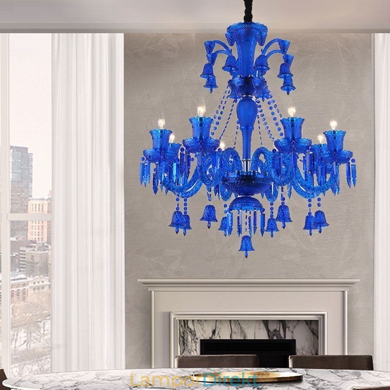 Crystal Ceiling Light Europeiska Ljuskrona Ring Bells Hängande Ljus