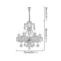 Crystal Ceiling Light Europeiska Ljuskrona Ring Bells Hängande Ljus