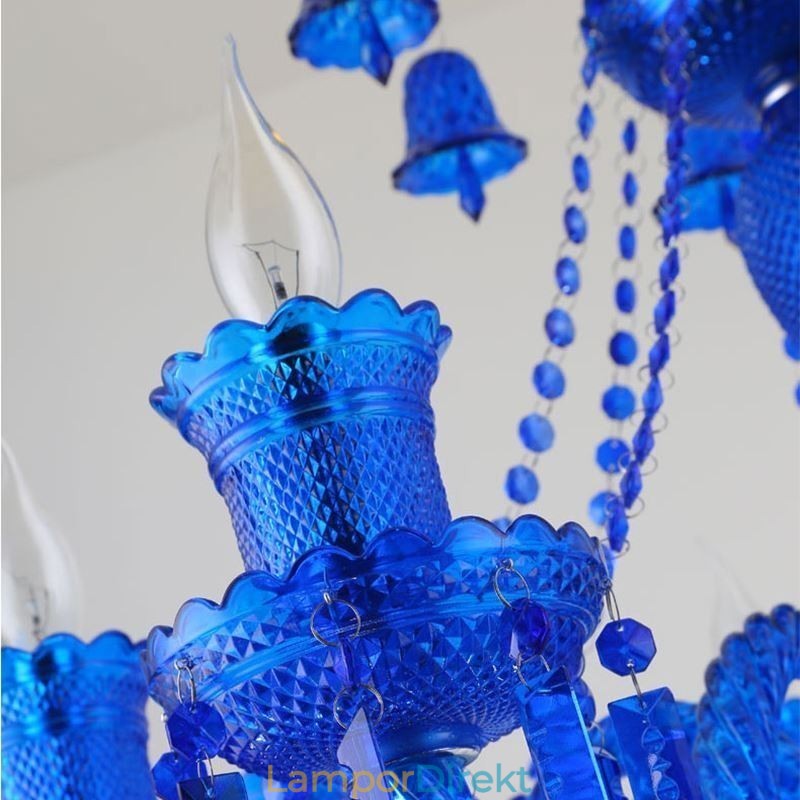 Crystal Ceiling Light Europeiska Ljuskrona Ring Bells Hängande Ljus