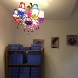 Stor Färgglad Kristallkrona Europeisk Taklampa