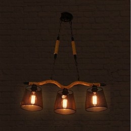 Retro Kreativa Tre Pastorala Huvuden Rep Ljuskrona