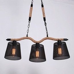 Retro Kreativa Tre Pastorala Huvuden Rep Ljuskrona
