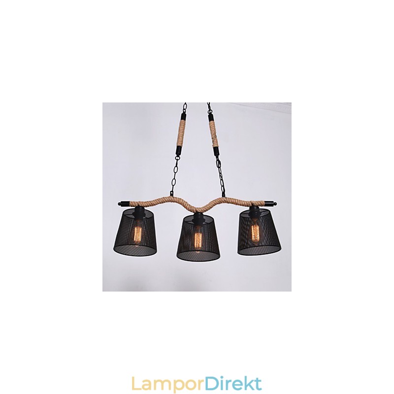 Retro Kreativa Tre Pastorala Huvuden Rep Ljuskrona