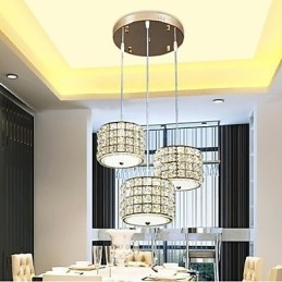 Single 3 Light Crystal Pendel Light Droplight
