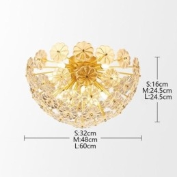 Halvcirkelt Glas Infällt Modernt Dekorativt Blomformat Takljus