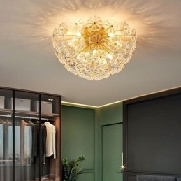 Halvcirkelt Glas Infällt Modernt Dekorativt Blomformat Takljus