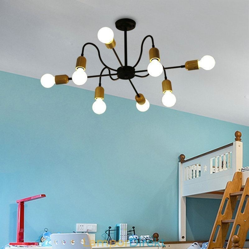 Samtida Creative Iron Pendel Light Spider Ljuskrona