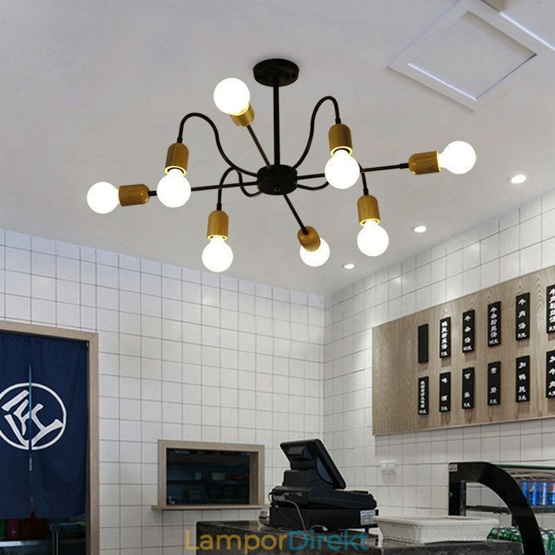 Samtida Creative Iron Pendel Light Spider Ljuskrona
