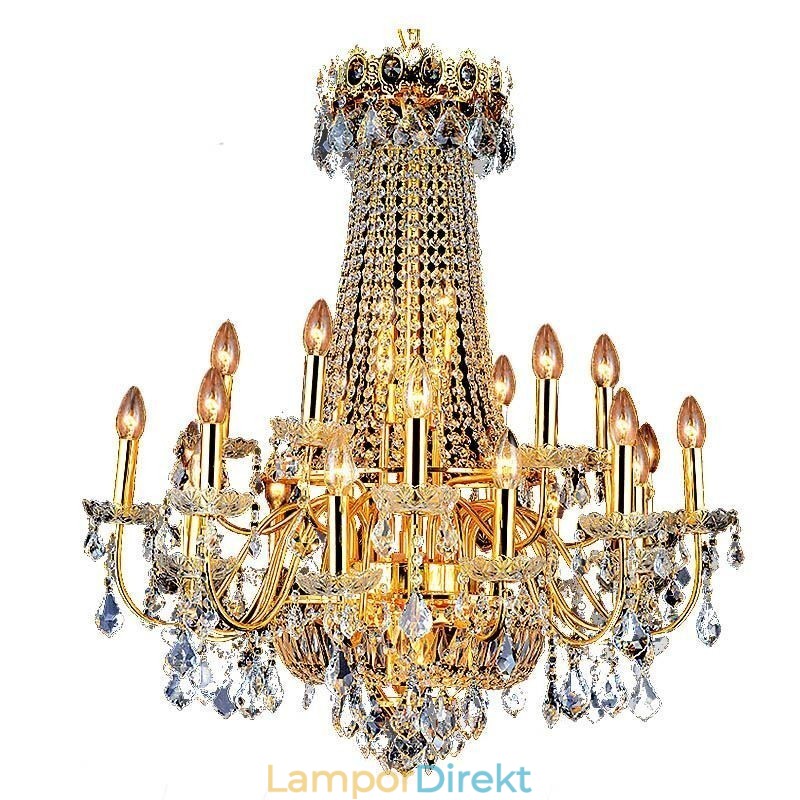 Europeisk Lyx Kristallkrona Duplex Stair Pendellampa