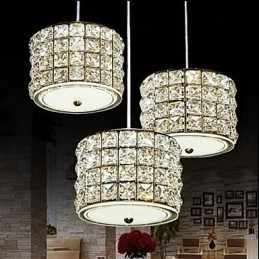 Single 3 Light Crystal Pendel Light Droplight