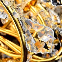 Europeisk Lyx Kristallkrona Duplex Stair Pendellampa