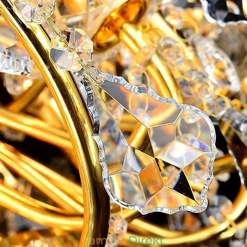 Europeisk Lyx Kristallkrona Duplex Stair Pendellampa