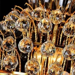 Retro Crystal Empire Ljuskrona Lyxigt Långt Hänge
