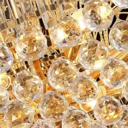 Europeiska Crystal Empire Ljuskrona Stor Guldfärgad Pendellampa