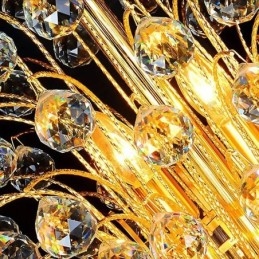 Elegant Crystal Empire Ljuskrona Europeiska Lyxiga Långa Hänge