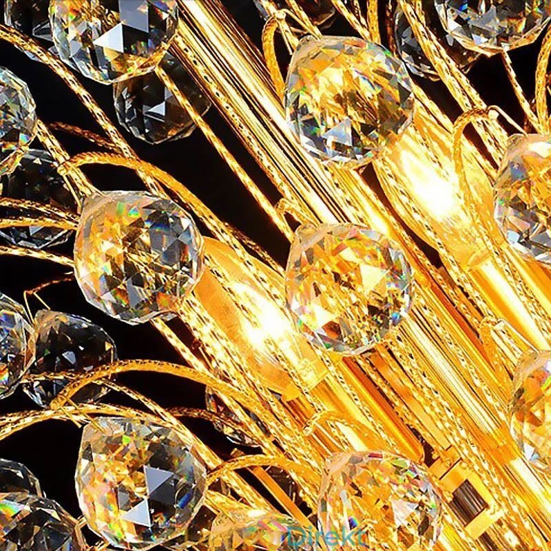 Elegant Crystal Empire Ljuskrona Europeiska Lyxiga Långa Hänge