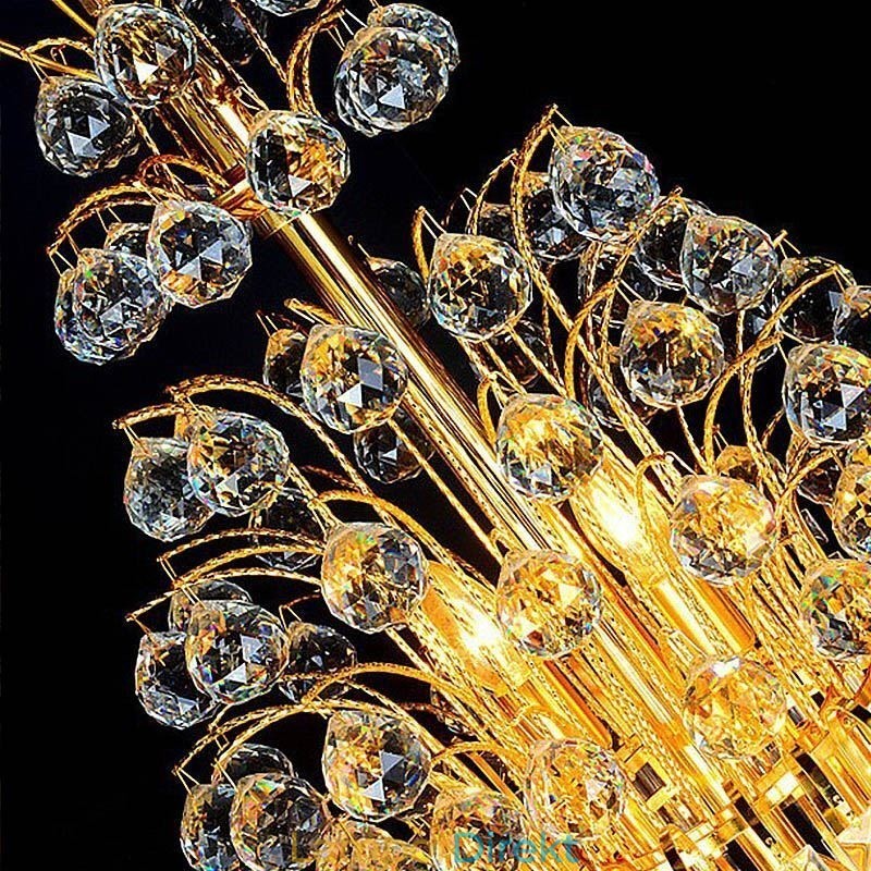 Elegant Crystal Empire Ljuskrona Europeiska Lyxiga Långa Hänge