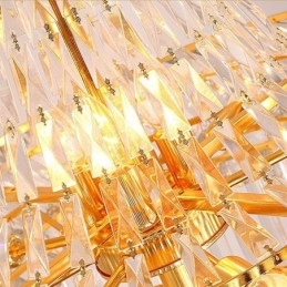Lyxig Kristallkrona Modern Europeisk Graciös Lång Hängande Duplextrappa