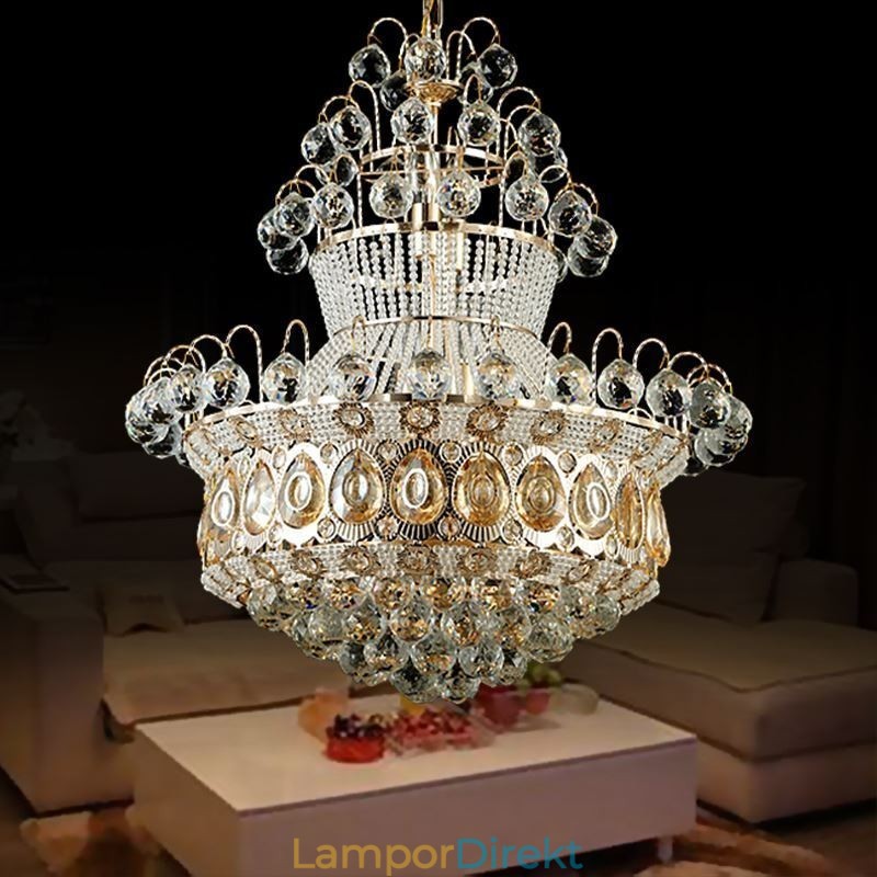 Modern Guld Empire Ljuskrona Enkel Kristall Hänglampa